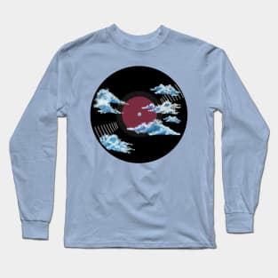 Vinyl Record - Blue clouds Long Sleeve T-Shirt